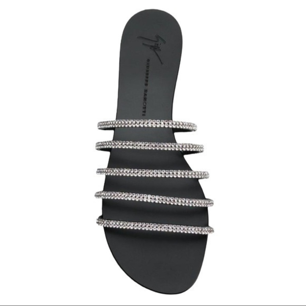 Giuseppe Zanotti Michela Strappy Sandals with Rhinestone Detail Size 36.5